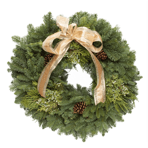 The Traditional Wreath - Gold Satin