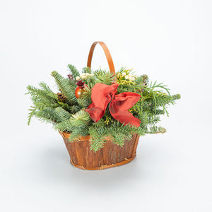 Holiday Pomegranate Basket Centerpiece