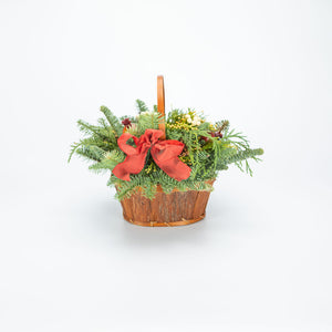 Holiday Pomegranate Basket Centerpiece