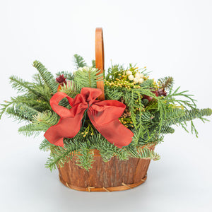 Holiday Pomegranate Basket Centerpiece