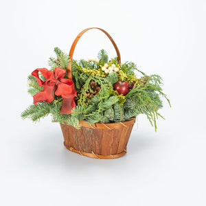 Holiday Pomegranate Basket Centerpiece