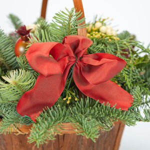 Holiday Pomegranate Basket Centerpiece